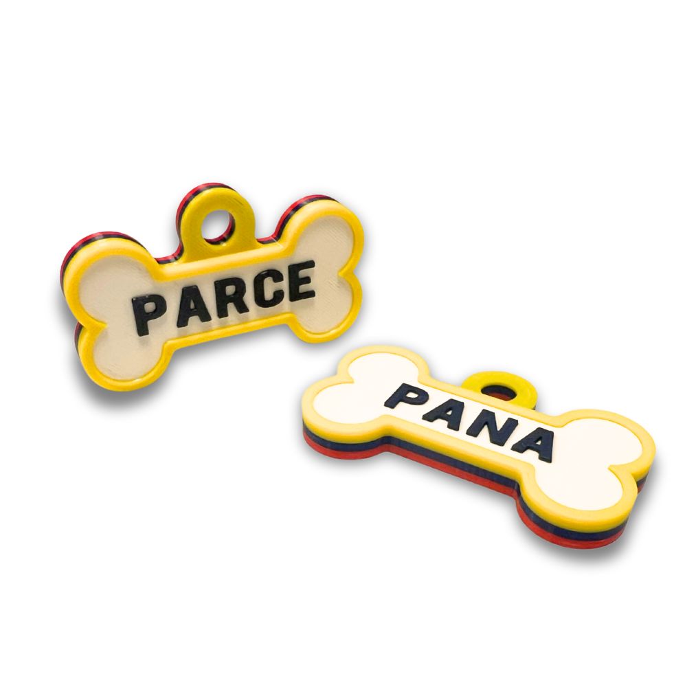 Chapita personalizada para perro – Bandera de Ecuador