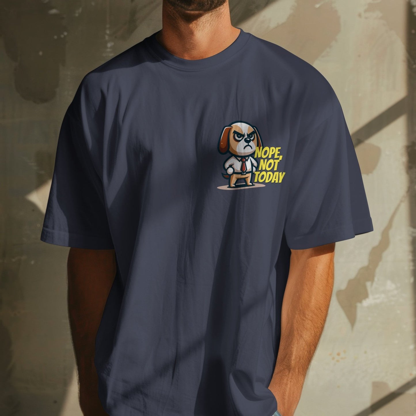 Camiseta divertida de perro para amantes del humor canino - modelo masculino