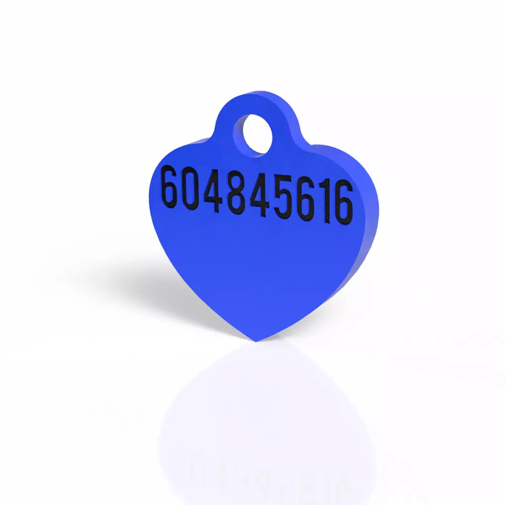 Chapita con forma de corazón azul eléctrico