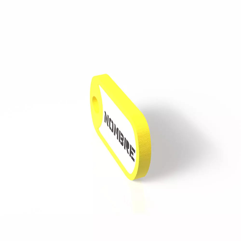 Chapita personalizada para perro – Modelo militar color amarillo