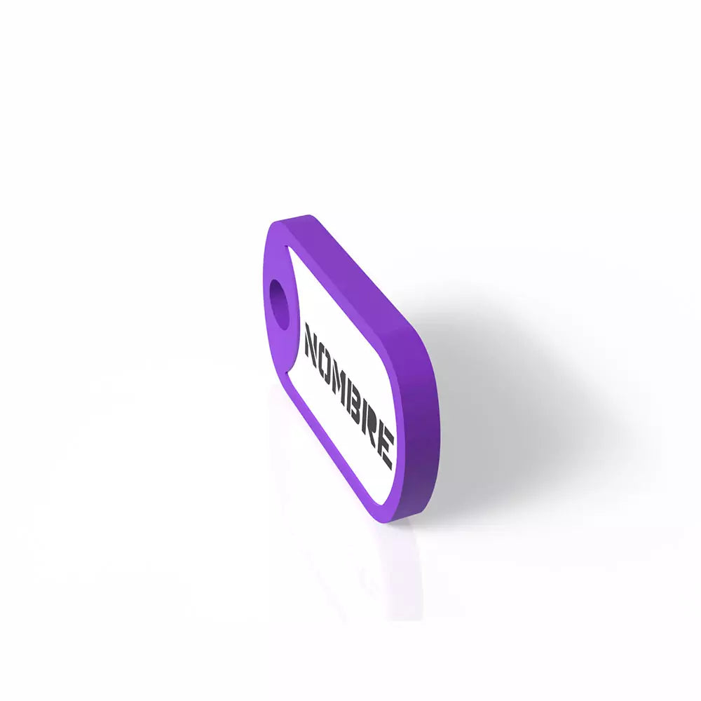 Chapita personalizada para perro – Modelo militar color morado
