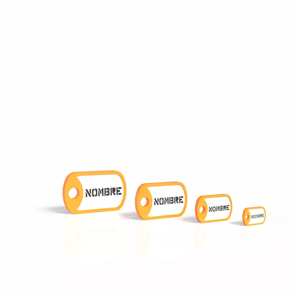Chapita de forma militar naranja