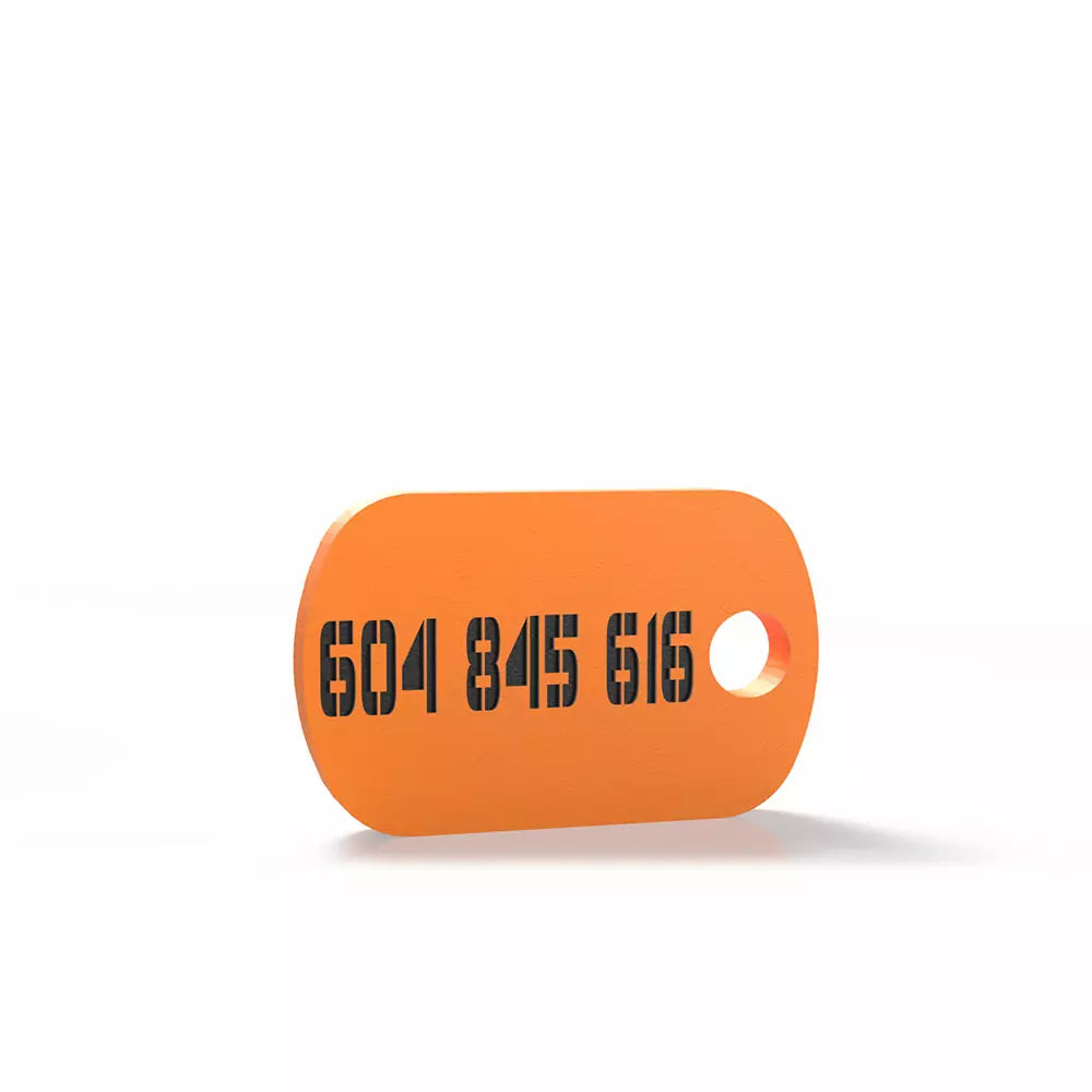 Chapita de forma militar naranja