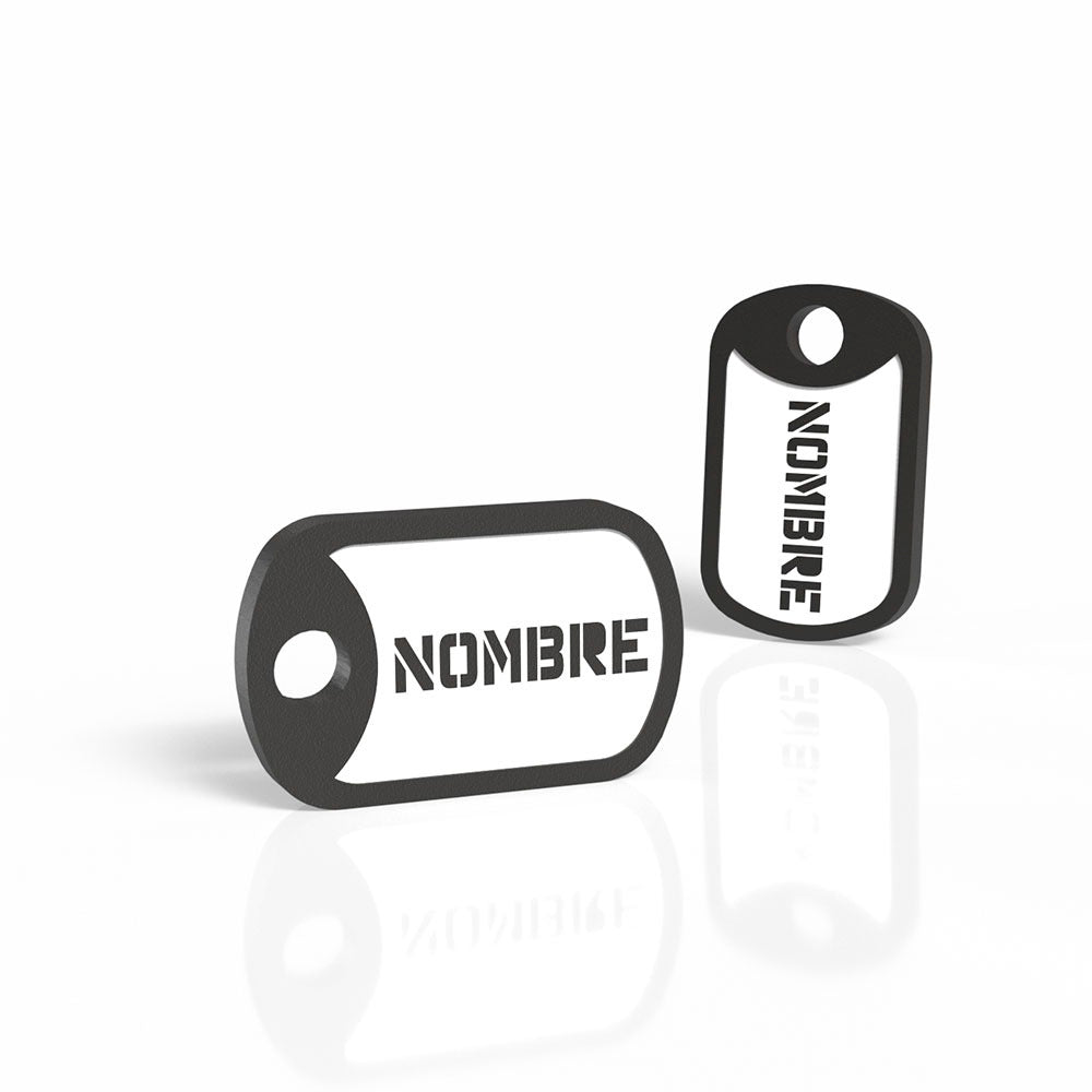 Chapita de forma militar negro