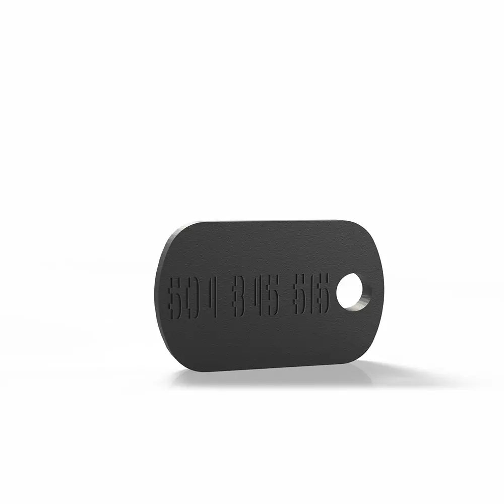 Chapita de forma militar negro