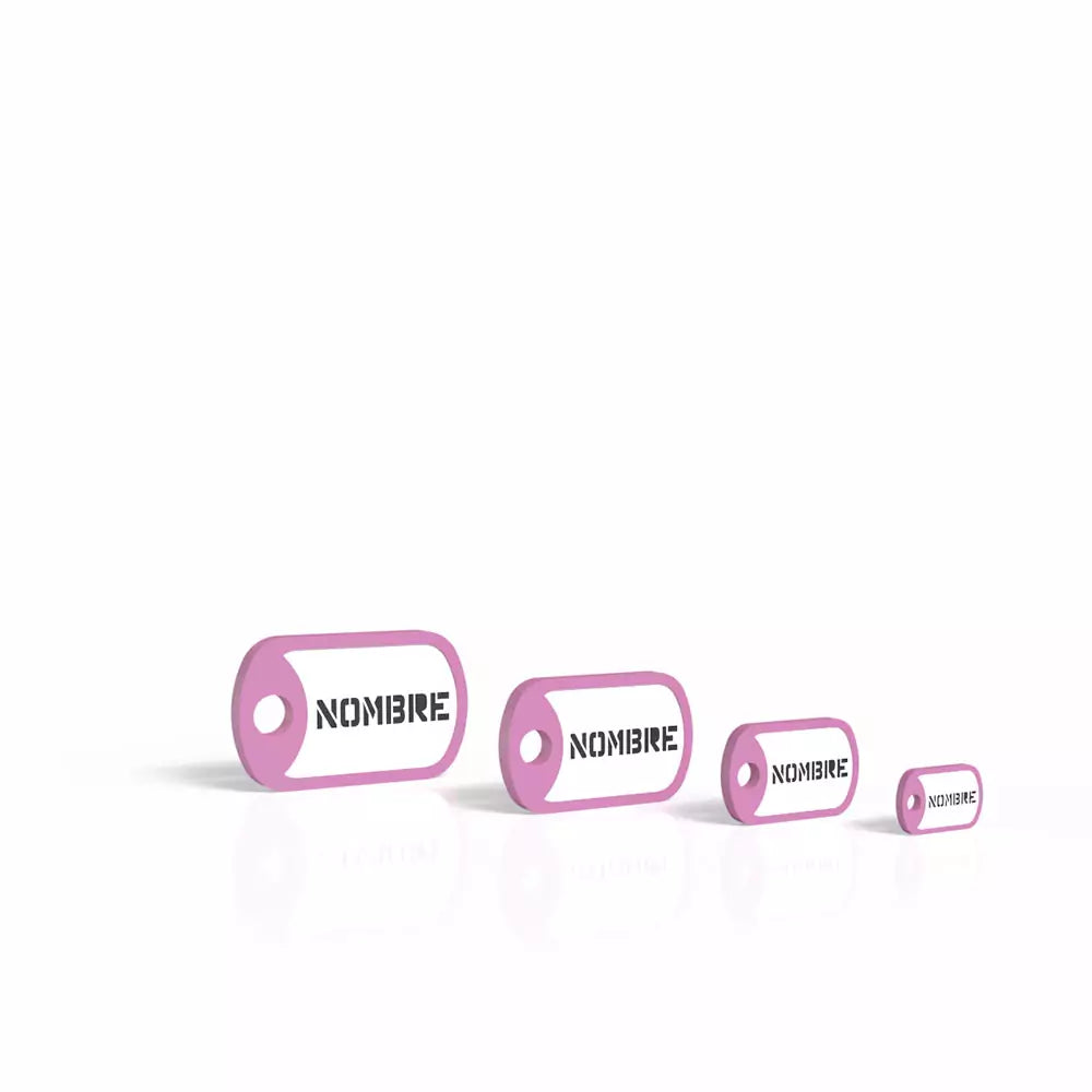 Chapita de forma militar rosa chicle