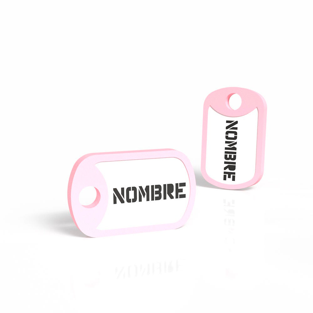 Chapita de forma militar rosa palo