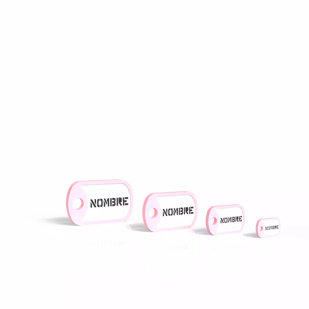 Chapita de forma militar rosa palo