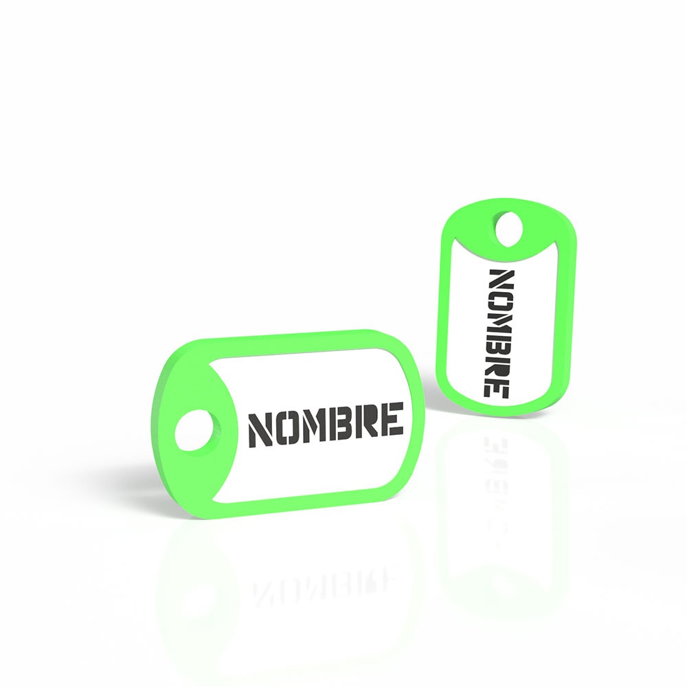 Chapita de forma militar verde