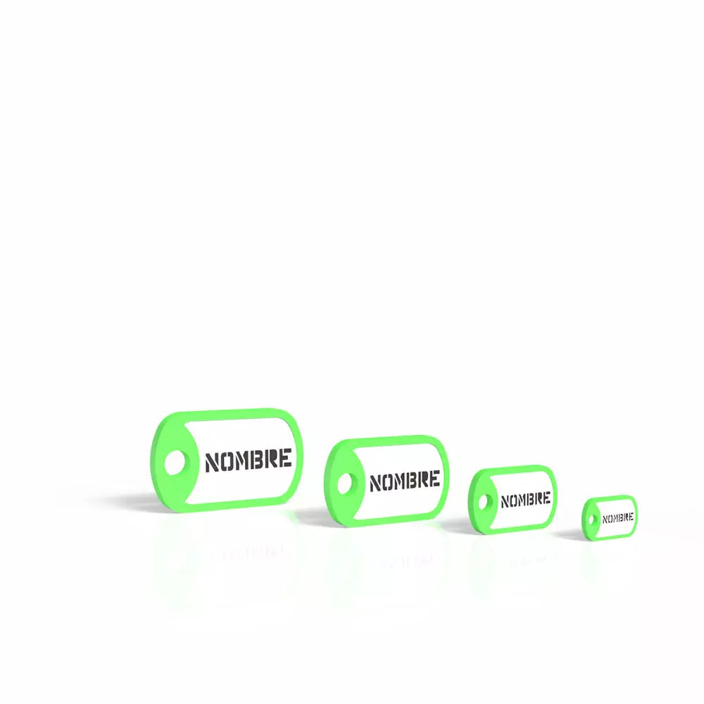 Chapita de forma militar verde