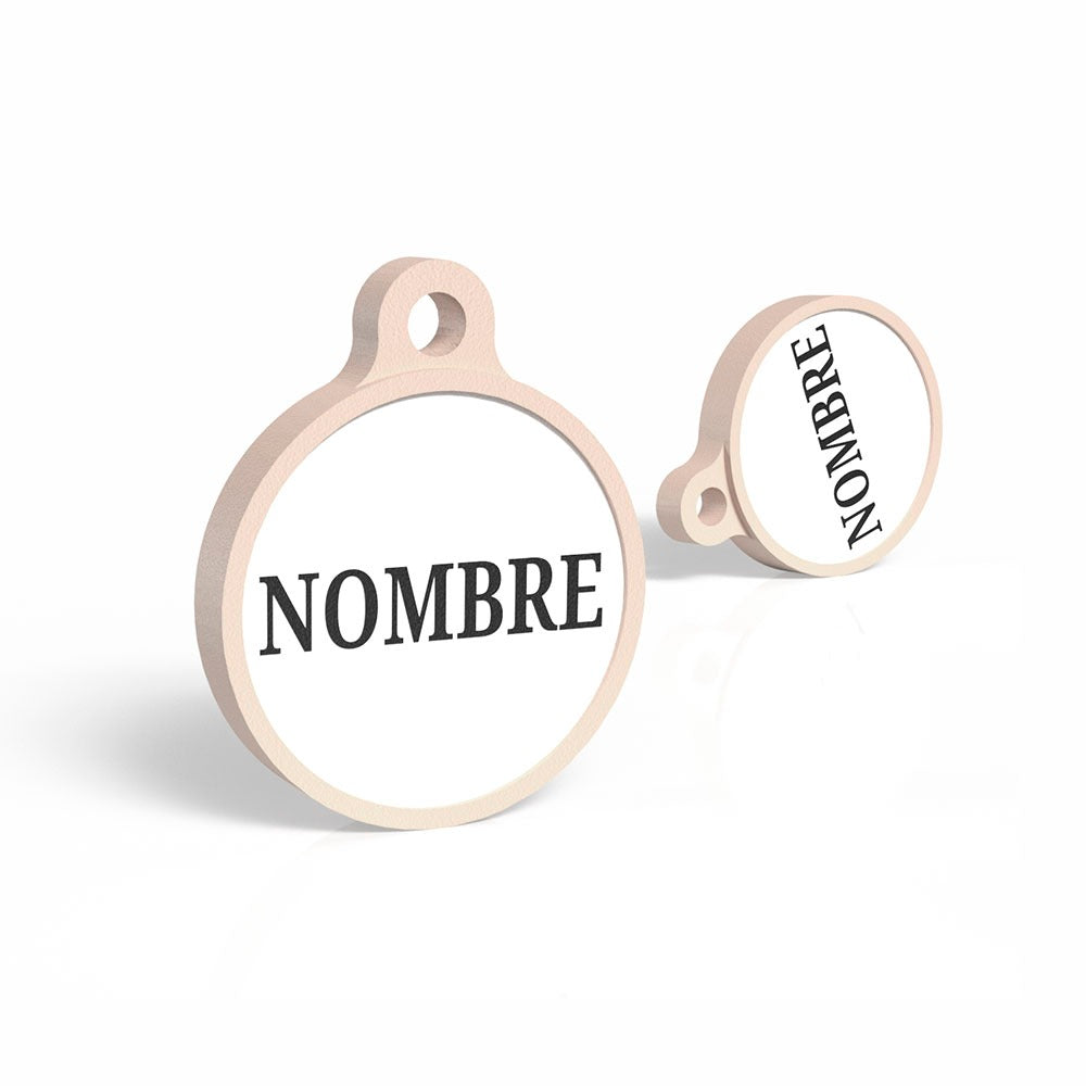Chapita con forma redondita tono madera