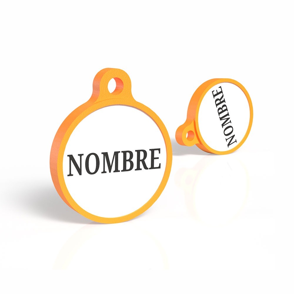 Chapita con forma redondita naranja