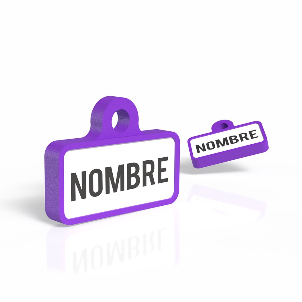 Chapita de forma retro morado