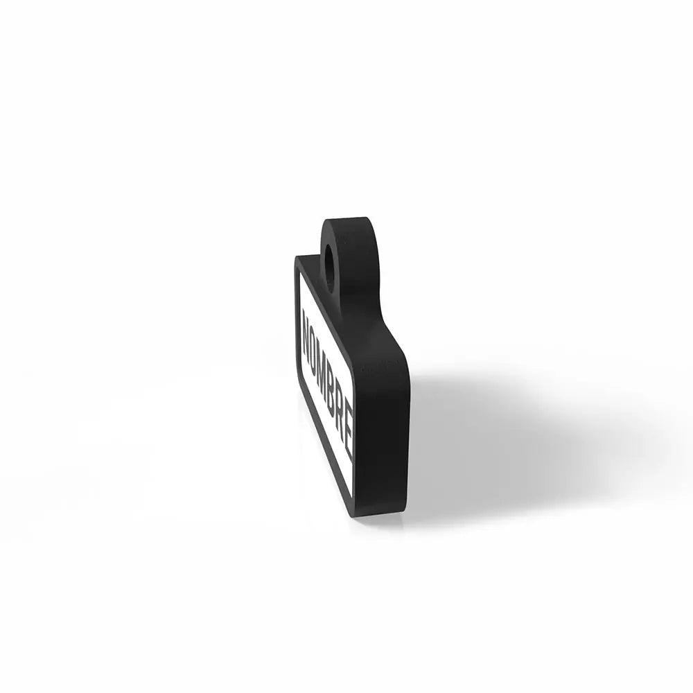Chapita personalizada para perro – Modelo Retro color negro