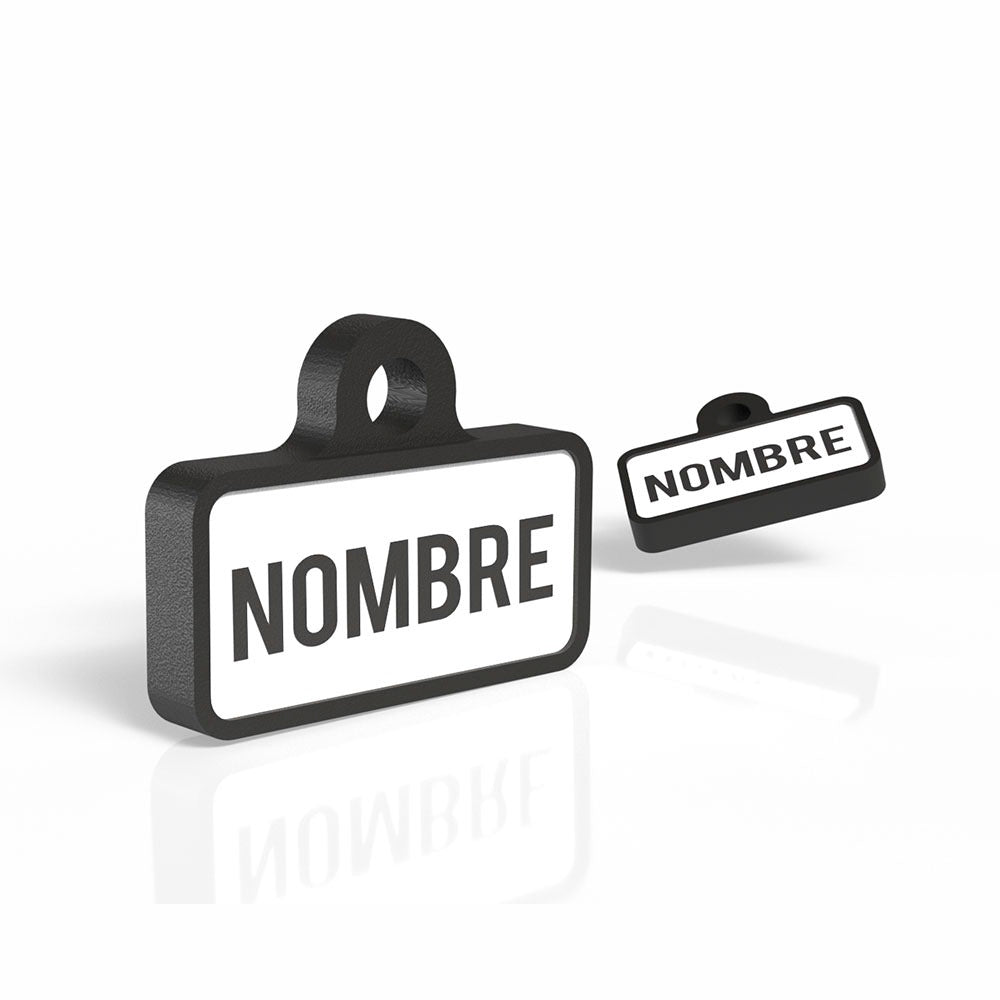 Chapita personalizada para perro – Modelo Retro color negro