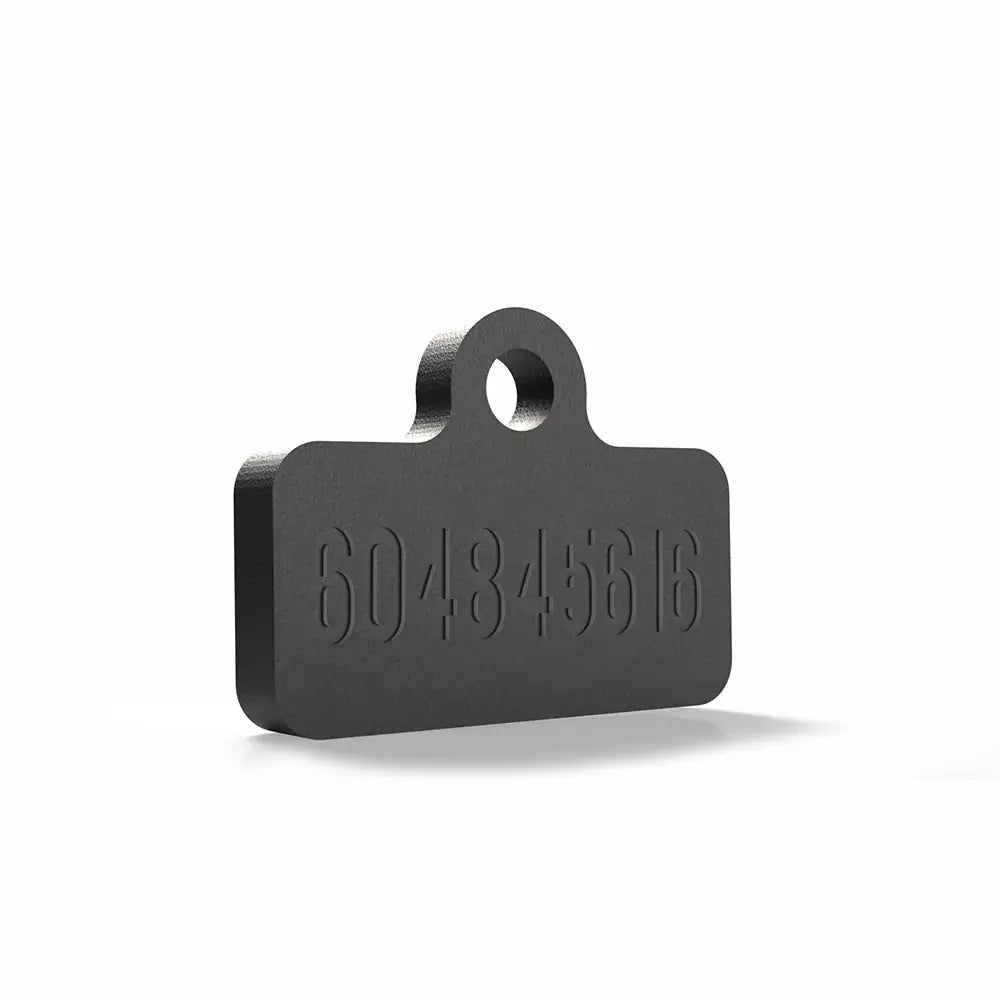 Chapita personalizada para perro – Modelo Retro color negro