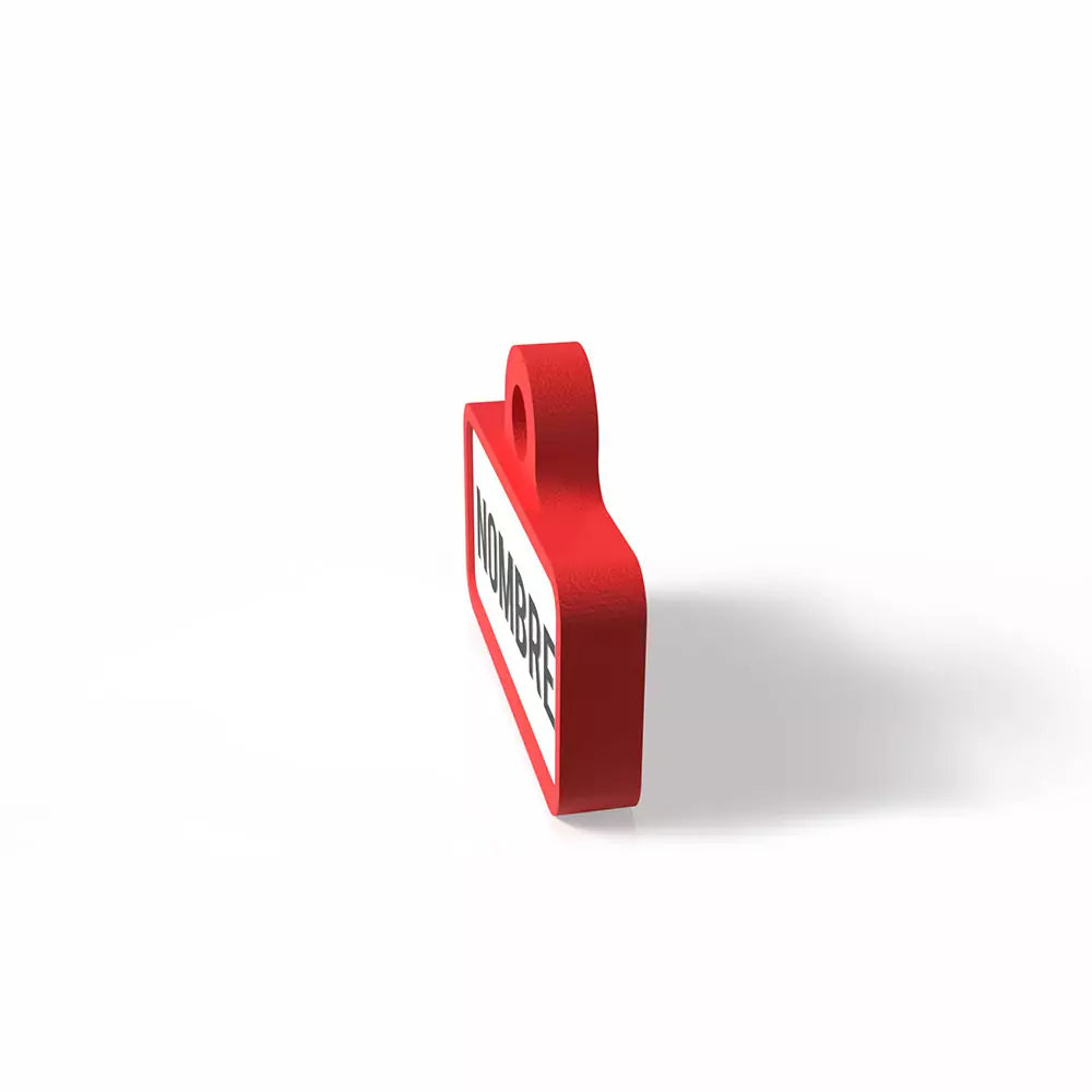 Chapita personalizada para perro – Modelo Retro color rojo