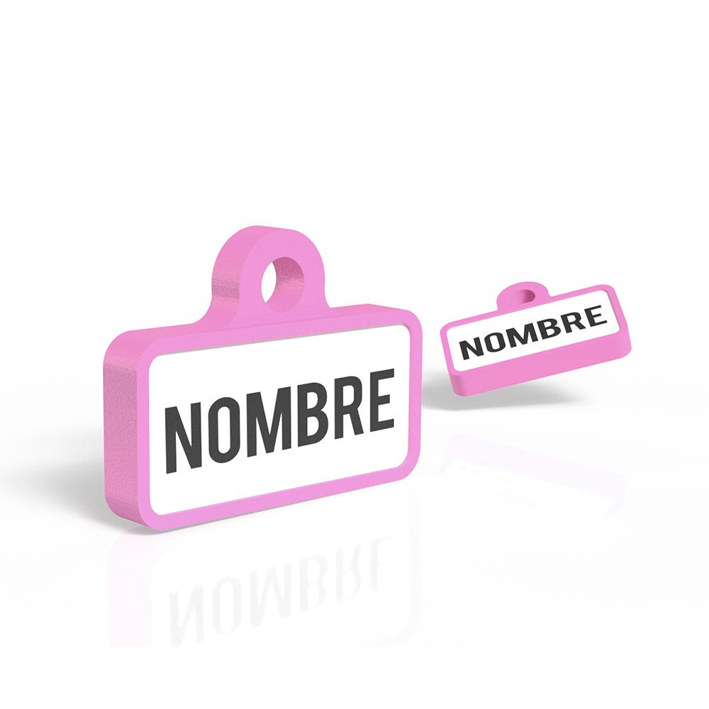 Chapita de forma retro rosa chicle