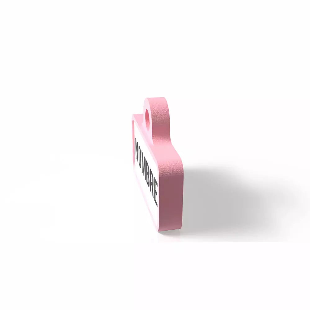 Chapita personalizada para perro – Modelo Retro color rosa palo