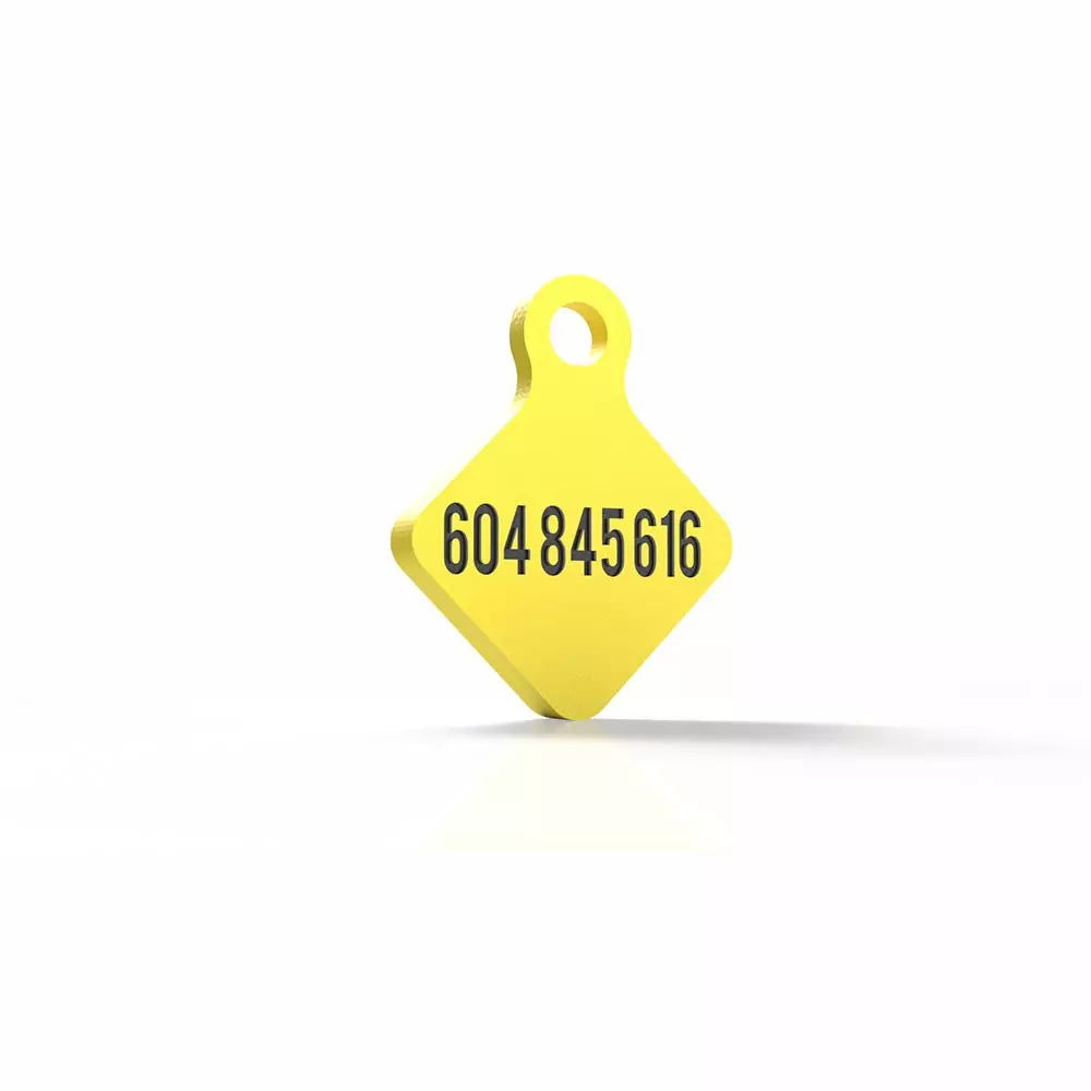 Chapita personalizada para perro – Rombo Scooby color amarillo