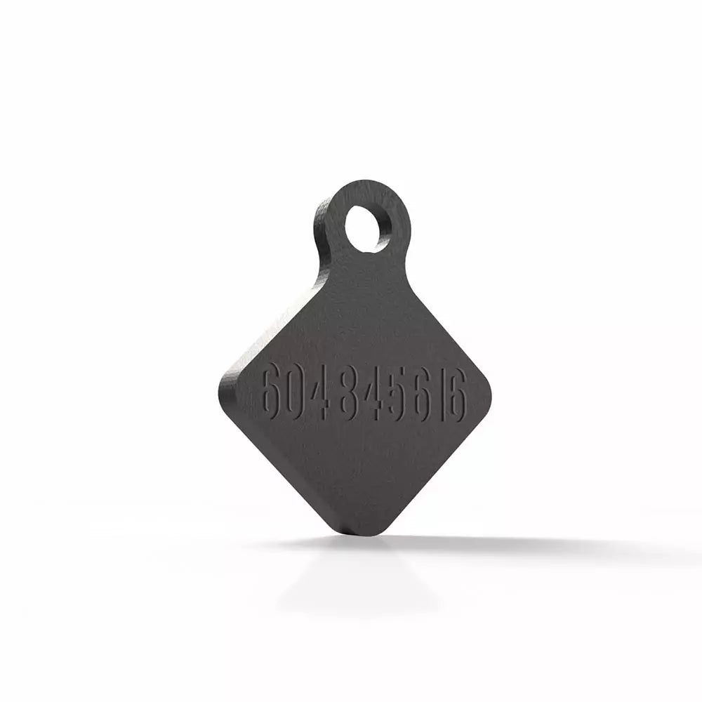 Chapita personalizada para perro – Rombo Scooby color negro