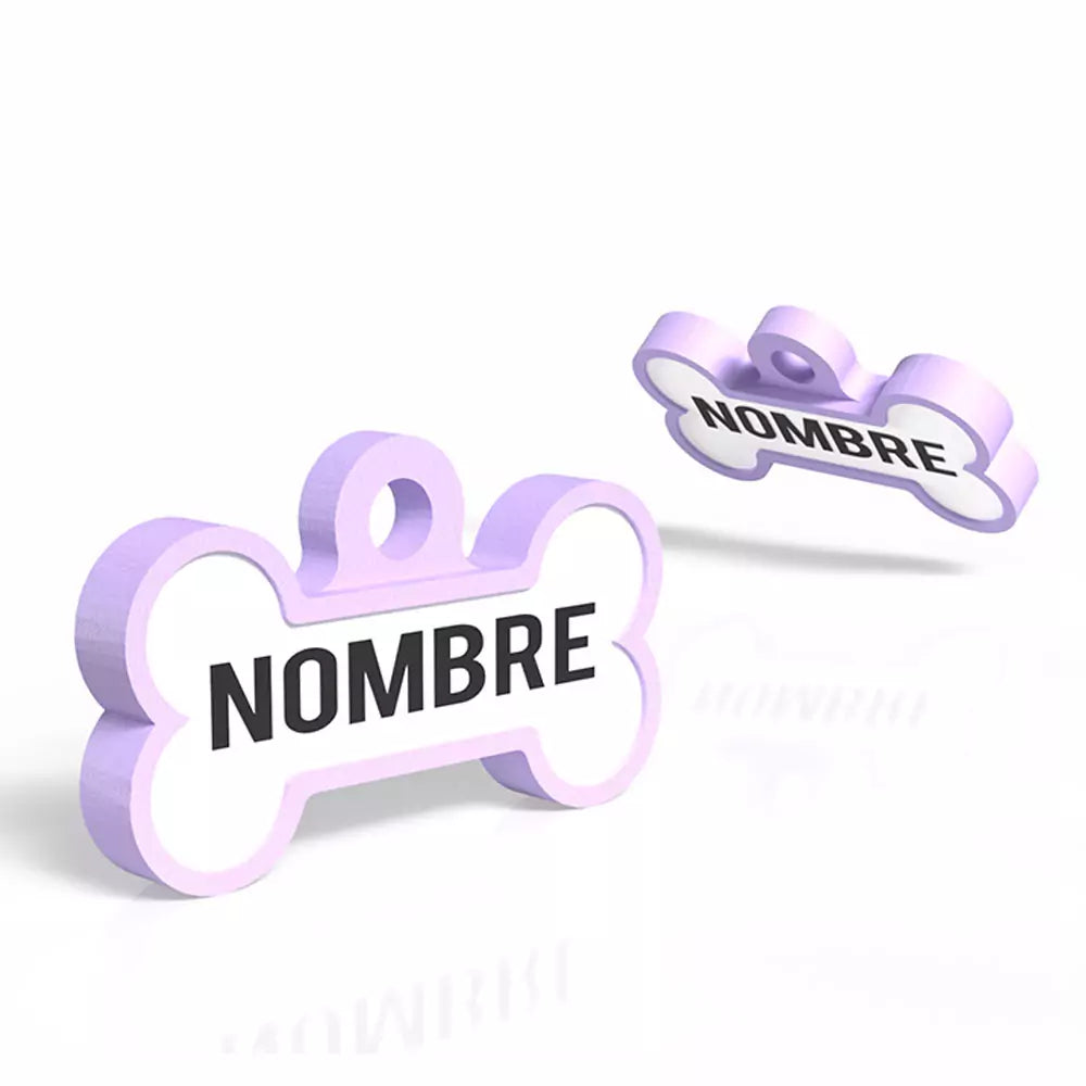 Chapita con forma de Huesito lila