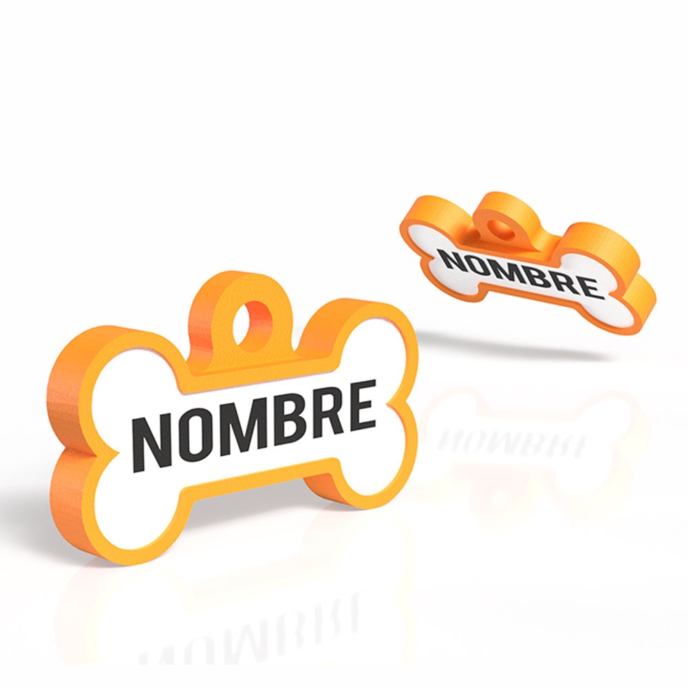 Chapita con forma de Huesito naranja