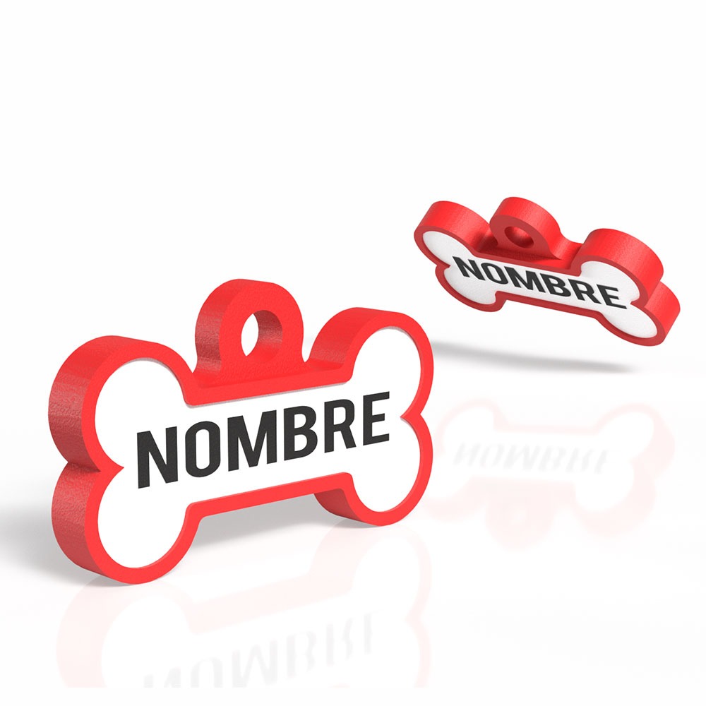 Chapita con forma de Huesito rojo