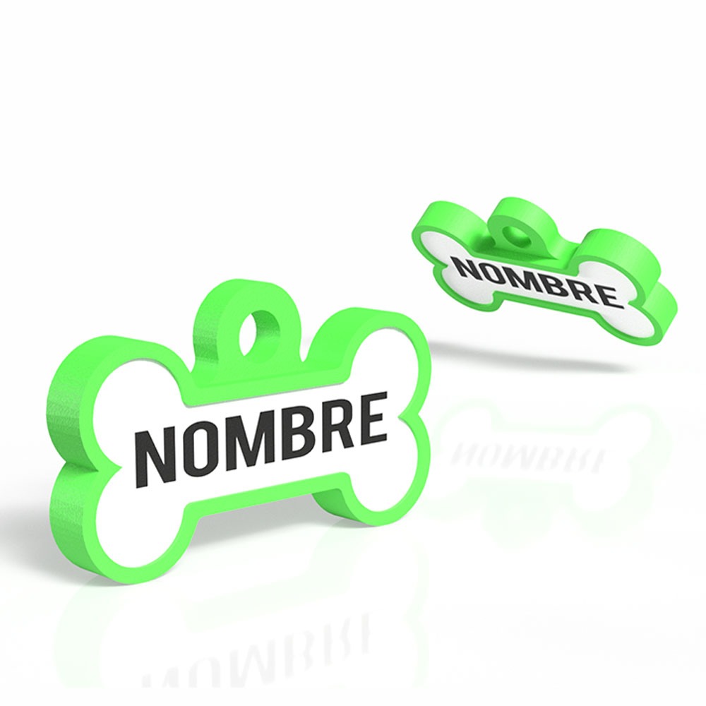 Chapita con forma de Huesito verde