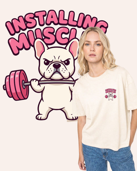 Camiseta Oversize Premium Mujer “Installing Muscles”
