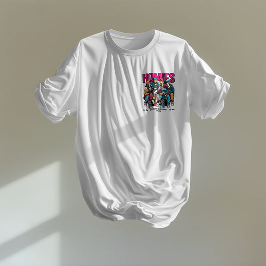Homies del Guau - Camiseta Oversize Blanca