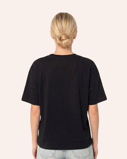 Camiseta  MUJER PUPPY POCKET corte oversize personalizada