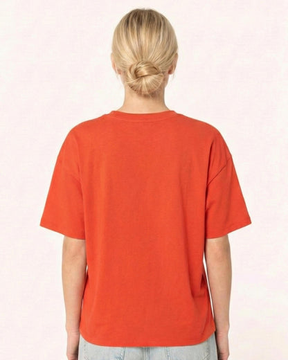 Camiseta  MUJER PUPPY POCKET corte oversize personalizada