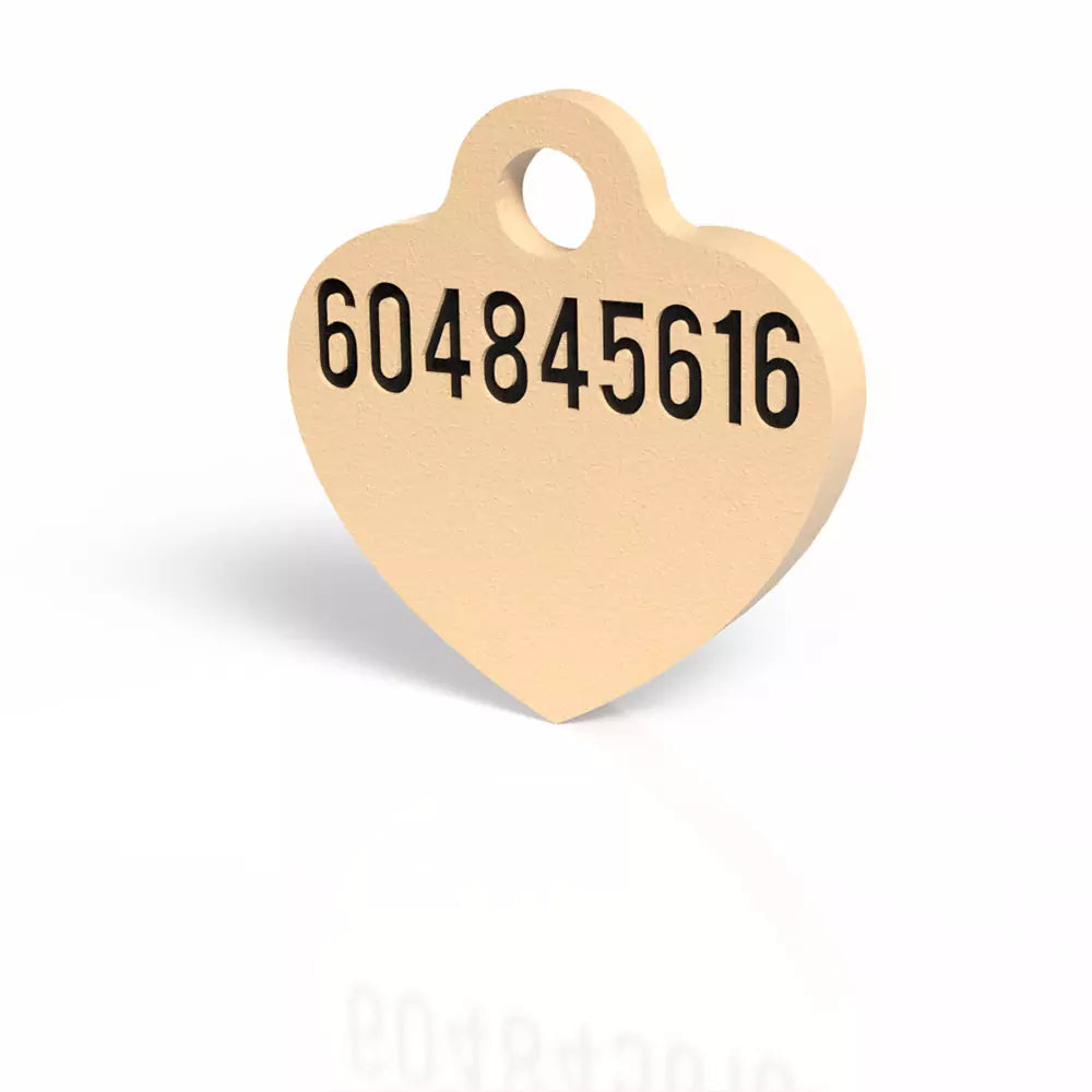 Chapita con forma de corazón tono madera