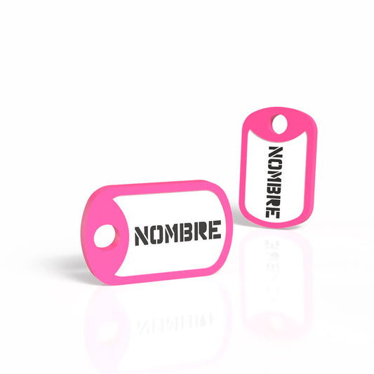 Fuchsia pink military-shaped badge