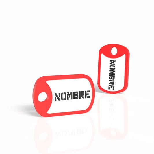 Fuchsia military-shaped badge