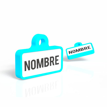 Chapita personalizada para perro – Modelo Retro azul cielo