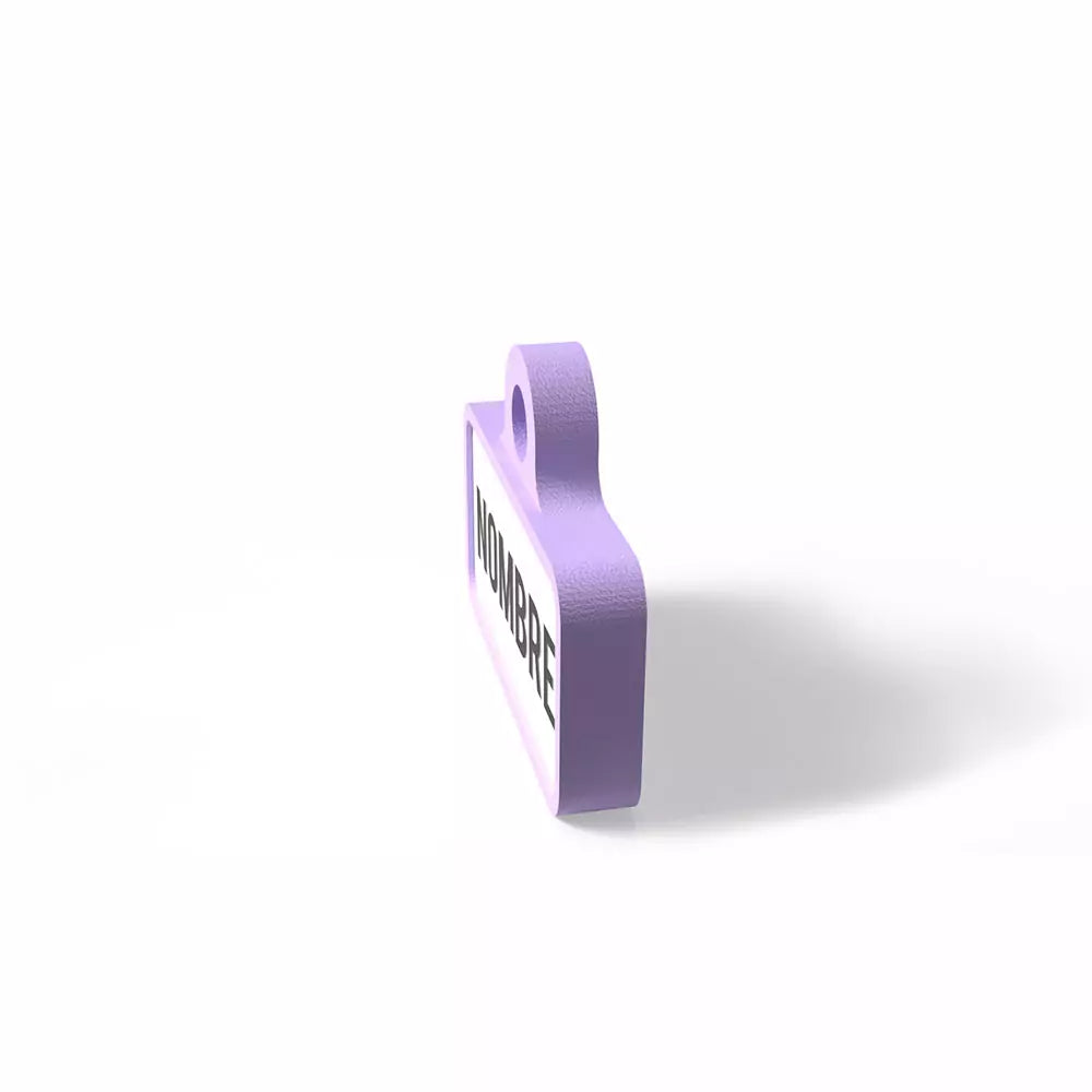 Badge violet de forme rétro