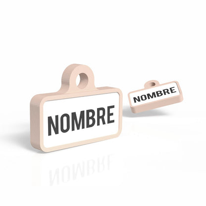Badge de forme rétro en ton bois