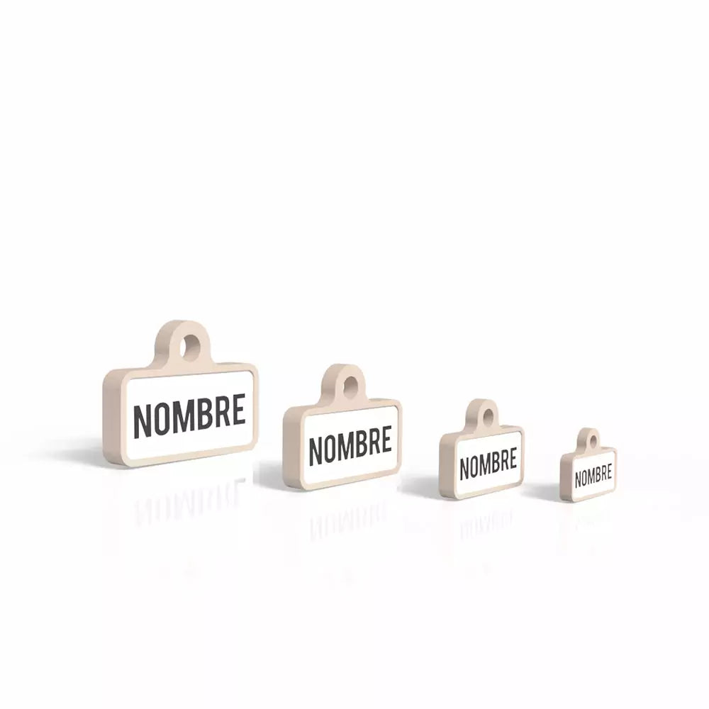 Badge de forme rétro en ton bois