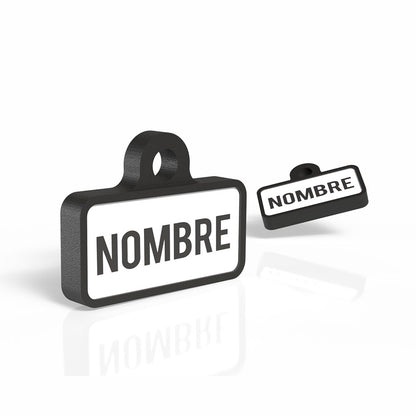 Badge noir de forme rétro