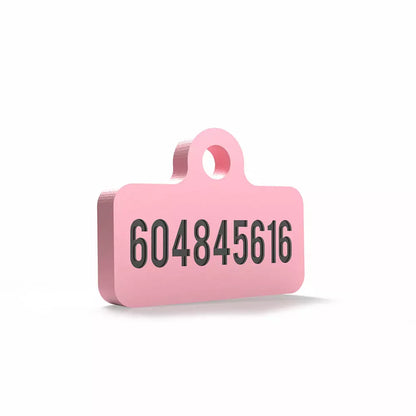 Chapita personalizada para perro – Modelo Retro color rosa palo