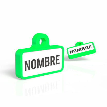 Chapita personalizada para perro – Modelo Retro color verde