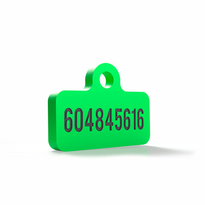 Chapita personalizada para perro – Modelo Retro color verde