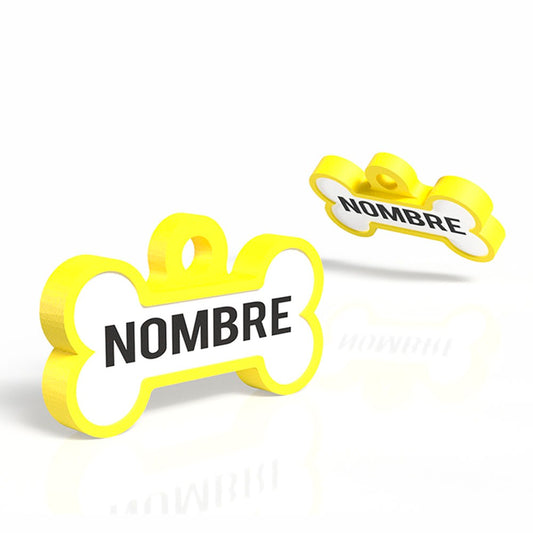 Chapita con forma de Huesito amarilla