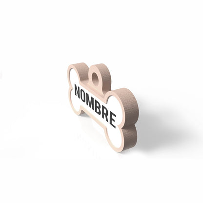 Chapita con forma de Huesito tono madera