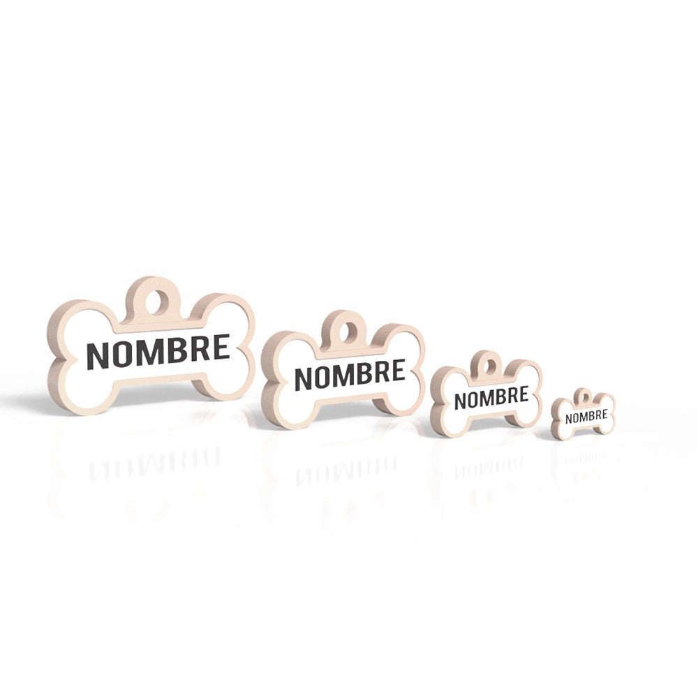 Chapita con forma de Huesito tono madera