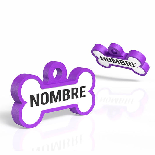 Chapita con forma de Huesito morado