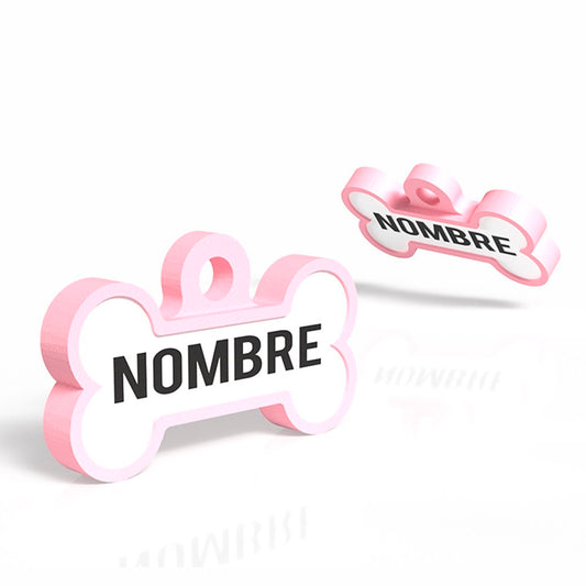 Chapita con forma de Huesito rosa palo