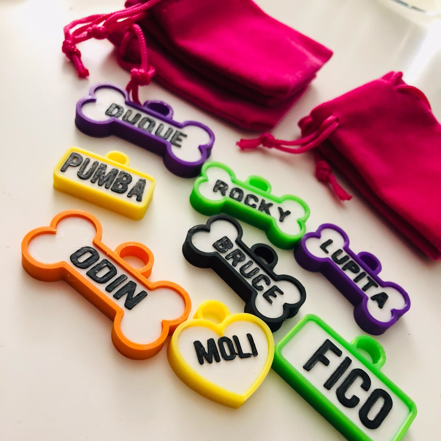 Chapita personalizada para perro – Modelo Retro color verde